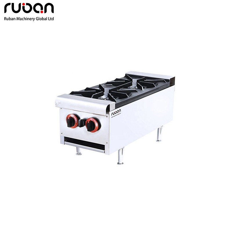 Commercial Kitchen Cooking Appliance Built-In Flip-Open Double-burner  Gas Stove Gas Cooker for Restaurant - Ruban