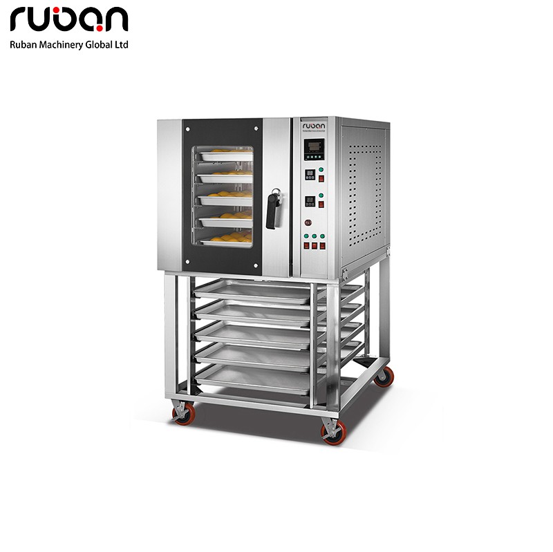 Hot Selling Baking Equipment Gas Bread Convection Oven Automatic Stainless Steel 5 Tray Hot-air Convection Oven - Ruban