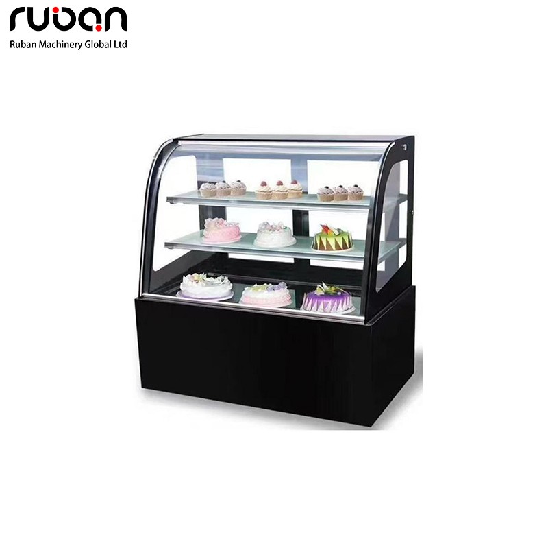 Bakery Marble Glass Food Showcase Cooler Pastries Cakes Breads Counter Cabinets Hotel Restaurant Fridge Chiller Freezer Display - Ruban