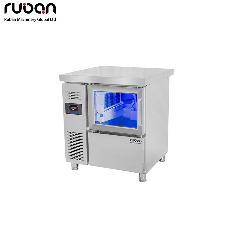 Commercial Small Fast  Air-Cooled Stainless Steel Countertop Ice Makers Ice Cube Maker - Ruban