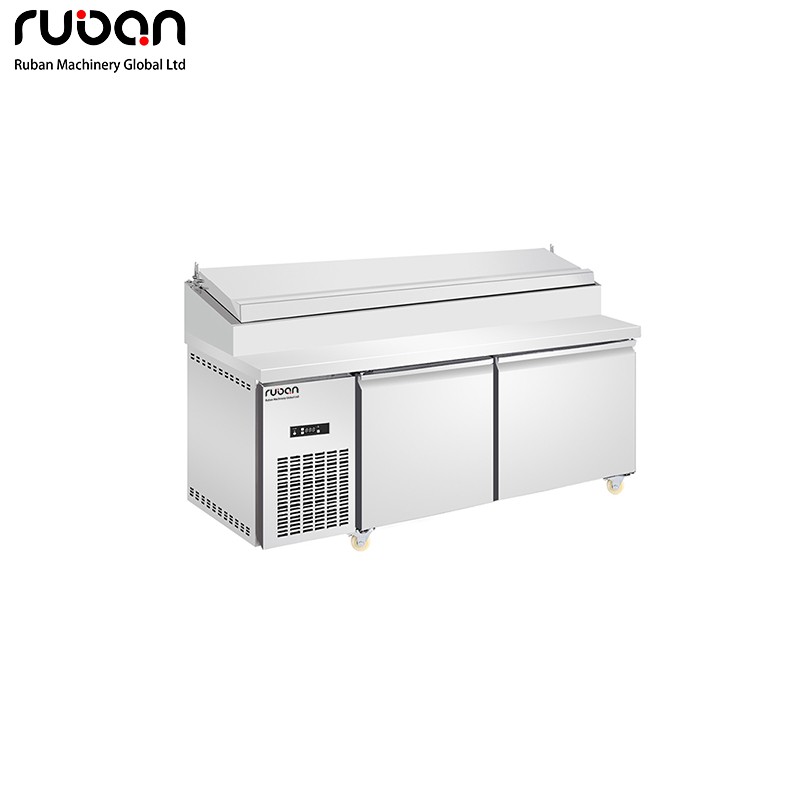 Commercial Refrigerated Stainless Steel Salad Display Cooler Frozen Pizza Restaurant and Shop Operating Table Chiller Type - Ruban