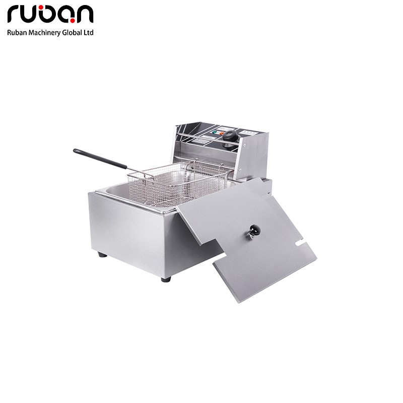 Hot Sale Commercial Stainless Steel Restaurant Potatoes Frying Machine Automatic Electric Gas Deep Oil Fryer for Fried Chicken - Ruban