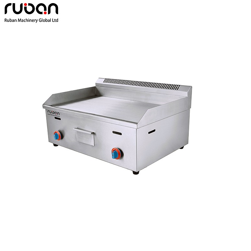 Heavy-Duty Stainless Steel Commercial Gas Griddle - Professional Countertop Flat Top Grill for Food Trucks & Catering - Ruban
