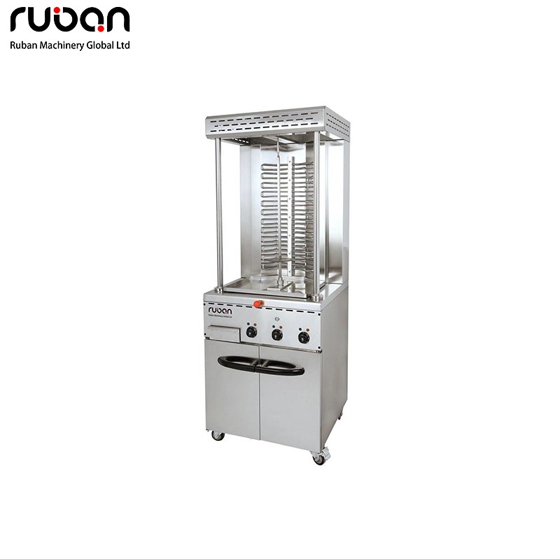 Commercial Shawarma Machine with Cabinet | Vertical Doner Kebab Rotisserie for Restaurants - Ruban