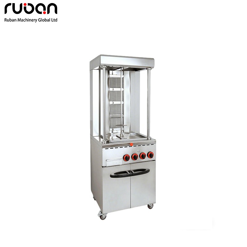 Double Spit Gas Shawarma Machine | Dual Vertical Doner Kebab Rotisserie for High-Volume Commercial Kitchens - Ruban