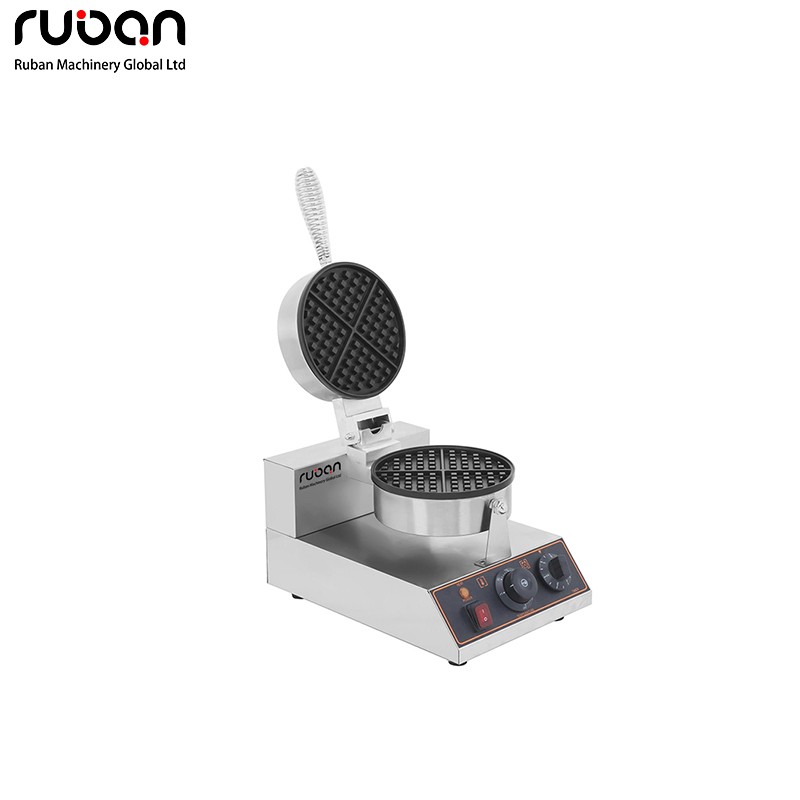 Commercial Electric Waffle Cone Maker Single/Double Head Ice Cream Cone & Crepe Baking Machine - Ruban