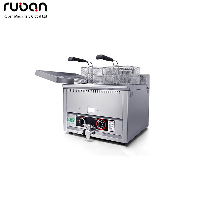 Deluxe Commercial Gas Deep Fryer – Heavy-Duty Stainless Steel for Restaurants - Ruban