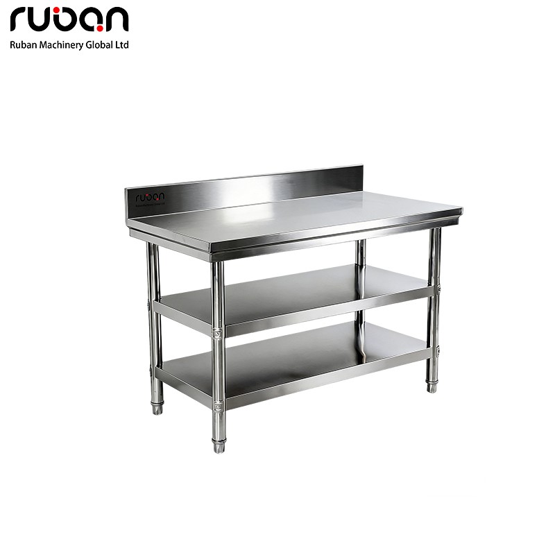 Commercial Restaurant 304 Stainless Steel Kitchen Working tables Food processing table - Ruban