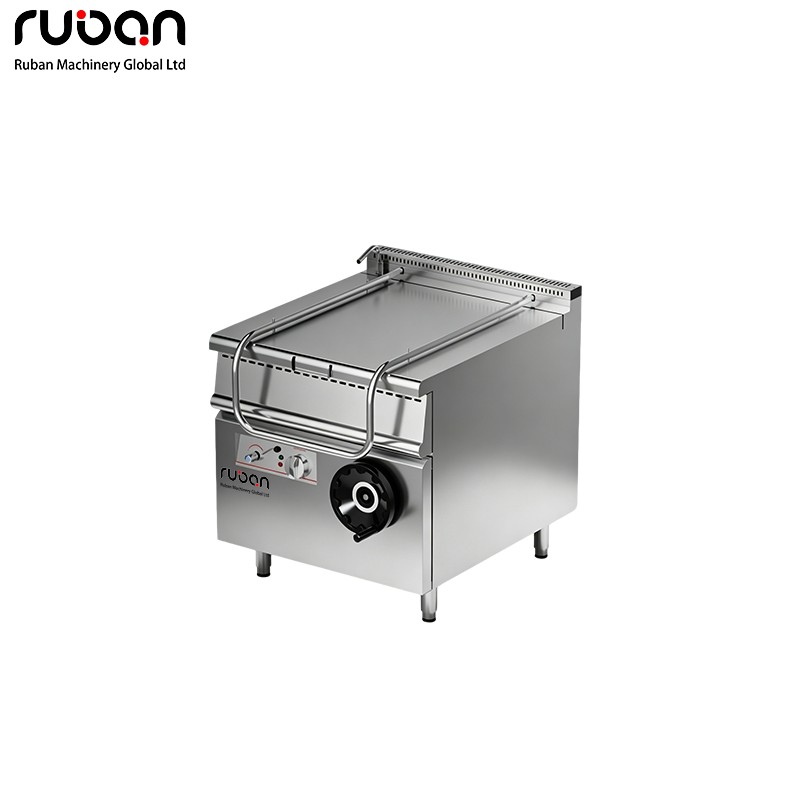Commercial Electric Tilting Braising Pan – 80L Stainless Steel Skillet for Bulk Cooking - Ruban