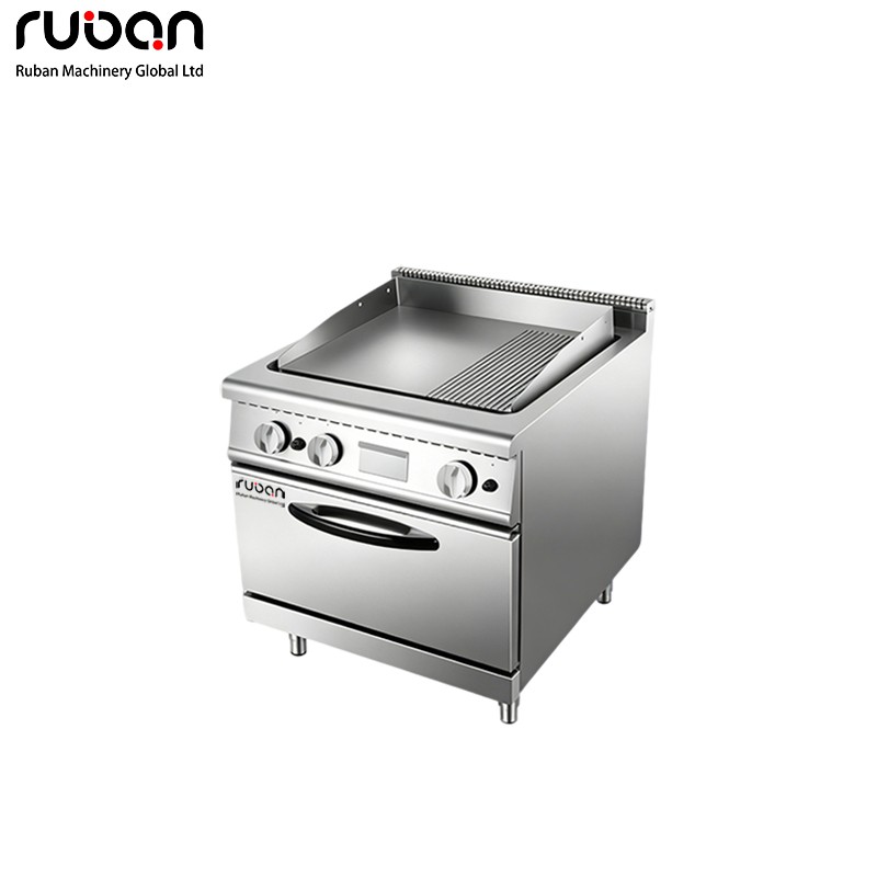 Industrial Heavy Duty Gas Griddle & Oven Combination Range for Professional Commercial Kitchen Projects - Ruban