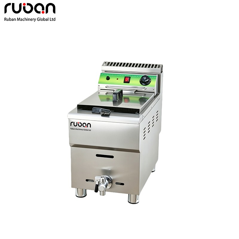 Deluxe Countertop Single Tank Gas Commercial Deep Fryer - Ruban