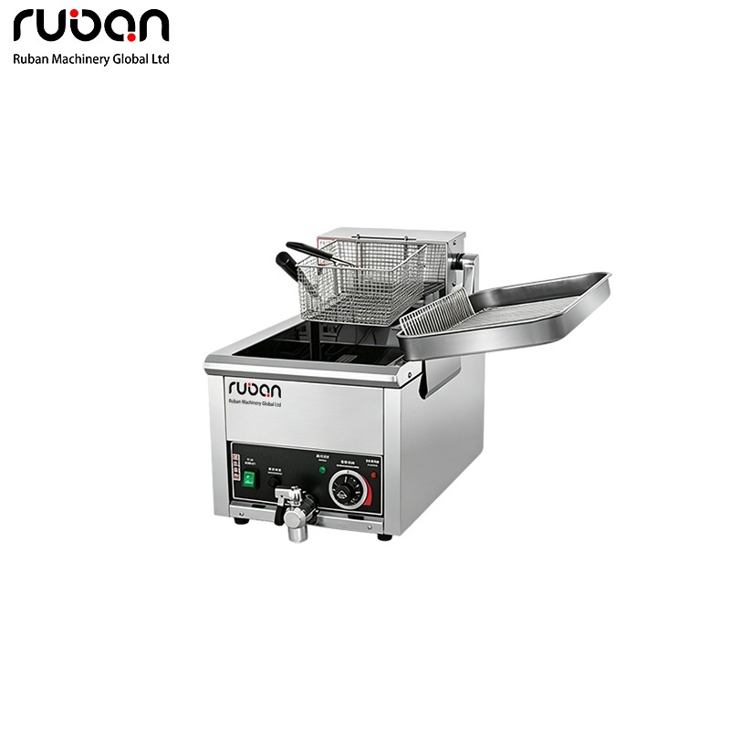 Deluxe Multi-Size Single Tank Commercial Electric Countertop Deep Fryer - Ruban