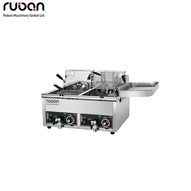Deluxe Dual Tank Commercial Electric Countertop Deep Fryer 12L/15L Options - Ruban