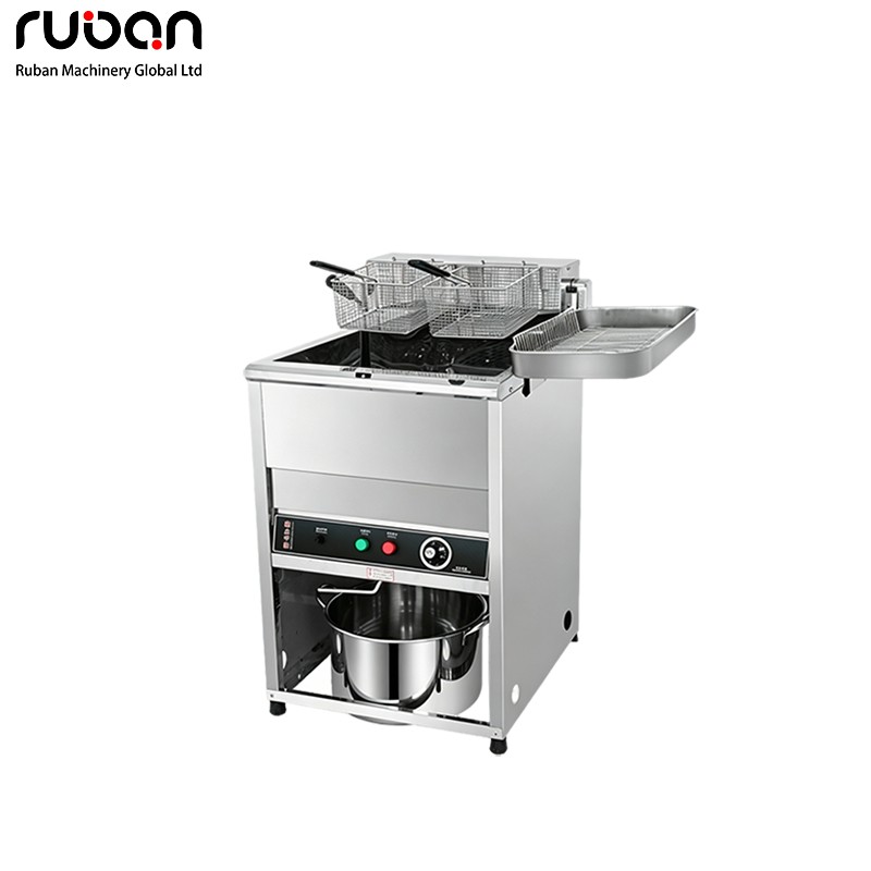 Deluxe Large Capacity Single Tank Standing Commercial Electric Deep Fryer - Ruban
