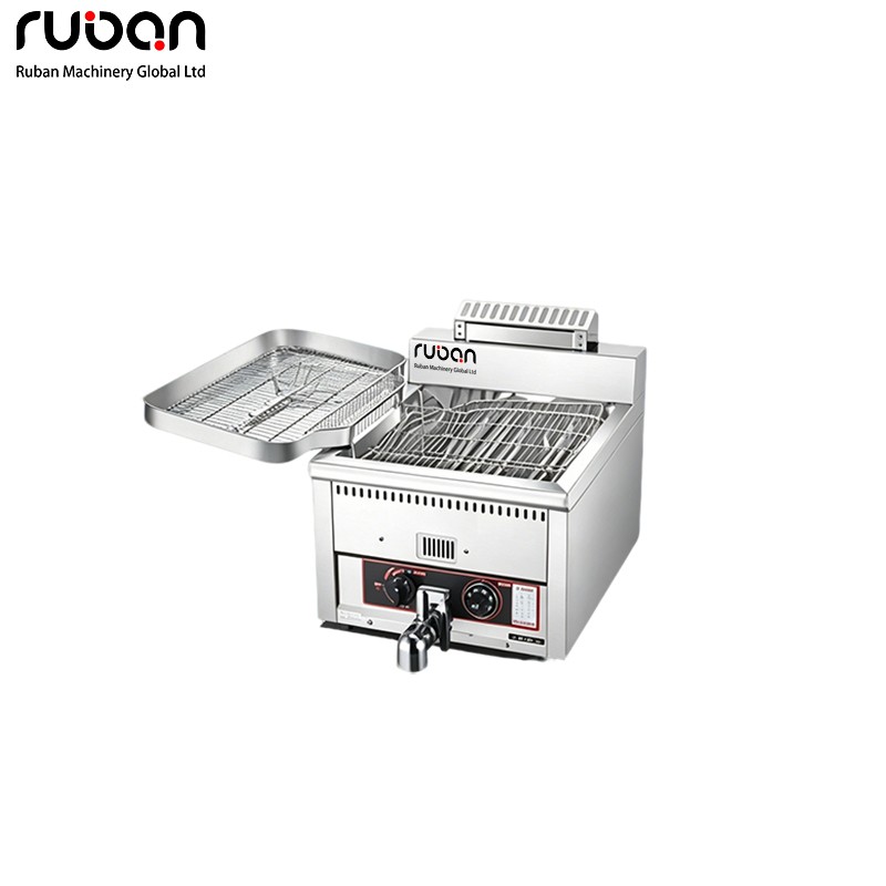 Deluxe Single Tank Countertop Gas Commercial Deep Fryer 15L/17L - Ruban