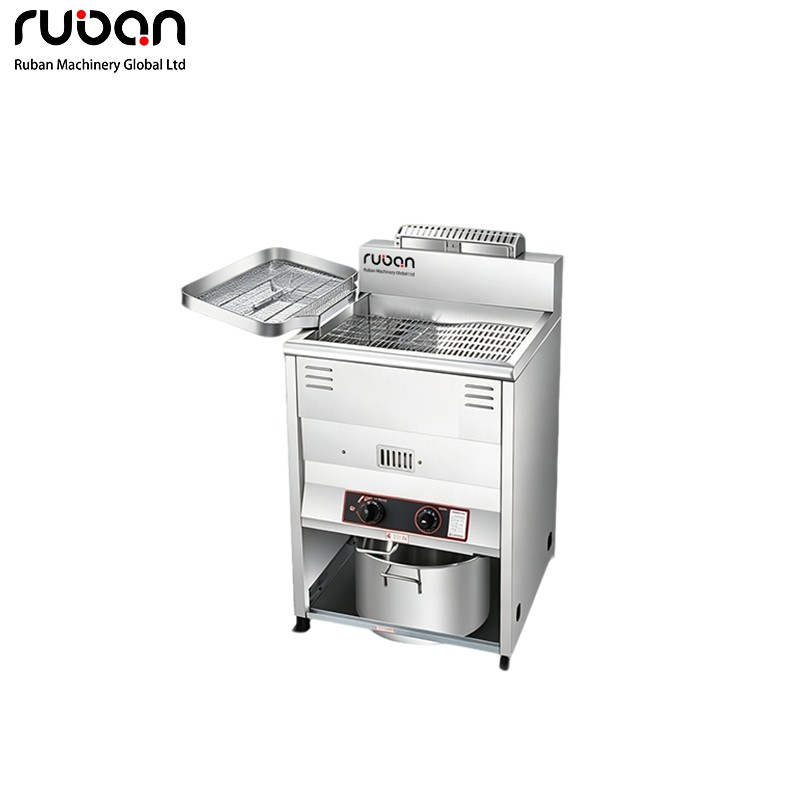 Heavy Duty 30L 40L Single Tank Gas Deep Fryer, Freestanding LPG NG Commercial Frying Machine Wholesale - Ruban