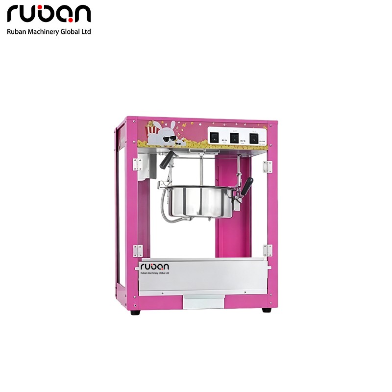 Little Pink Flat Top Commercial Popcorn Maker – Cute & Efficient Party Snack Machine - Ruban