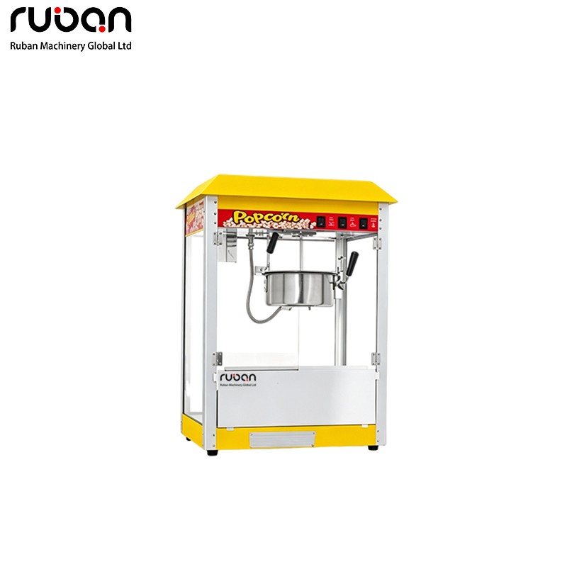 Bright Yellow Rooftop Popcorn Machine | Eye-Catching Commercial Popper - Ruban