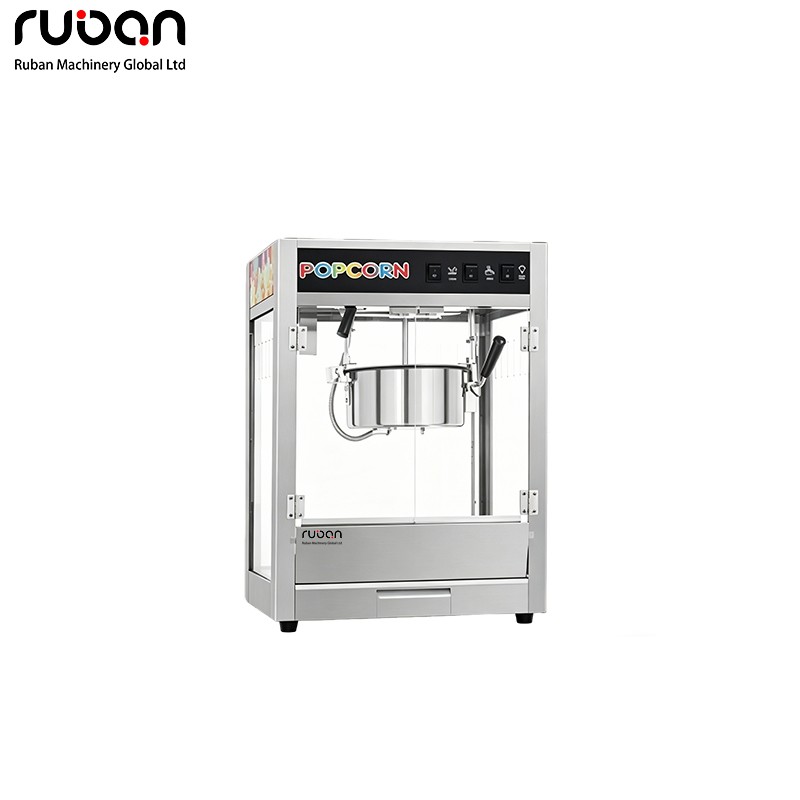 Small Flat Top Stainless Steel Commercial Popcorn Maker - Ruban