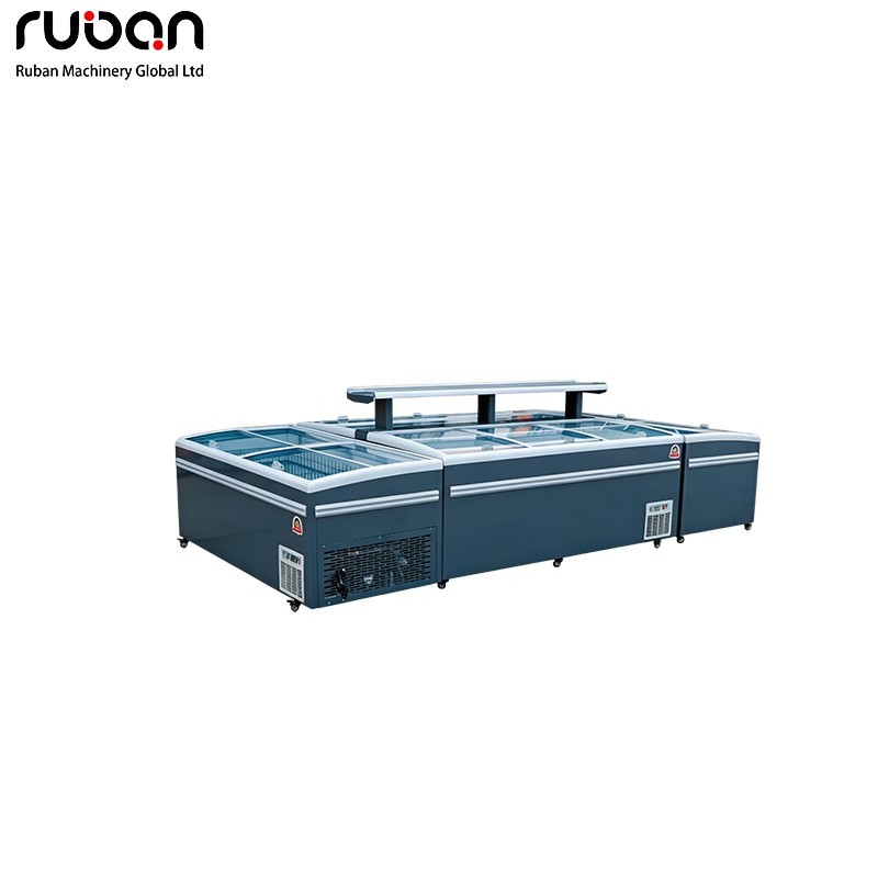 Auto Defrost Modular Combination Island Display Freezer - Ruban