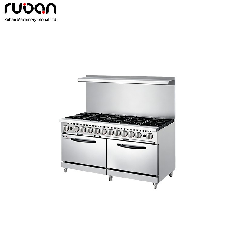 Commercial 10 Burner Gas Range with Double Oven | Premium North American Design - Ruban