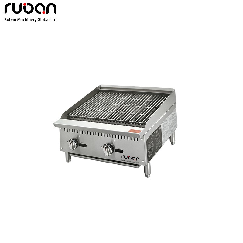 Commercial Countertop Gas Charbroiler | Tabletop Grill Broiler for Professional Kitchen - Ruban