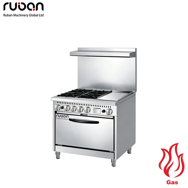 Commercial gas range with griddle wholesale
