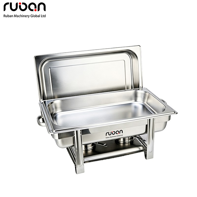 Ruban Stainless Steel Chafing Dish | Commercial Roll-Top Buffet Warmer for Hotels & Restaurants - Ruban