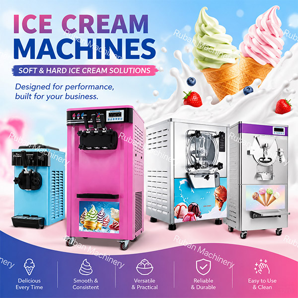 Commercial Ice Cream Machine Full-Category Buying Guide | How to Choose Between Soft Serve and Hard Ice Cream Machines? A Procurement Reference for Milk Tea and Dessert Shops