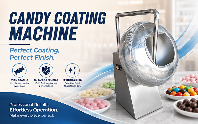 Commercial Stainless Steel Sugar Coating Machine - Automatic Nut, Dried Fruit & Candy Coater