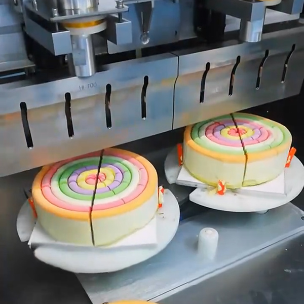Multi-Station Ultrasonic Cake Cutting Machine | Efficient Slicing Solution for Layered Mousse Cakes